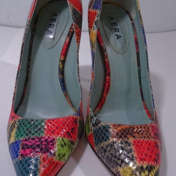 Area Women's Olivia Pump Mulit color patchwork Heels Pumps 37 Patchwork Python - Picture 3 of 12